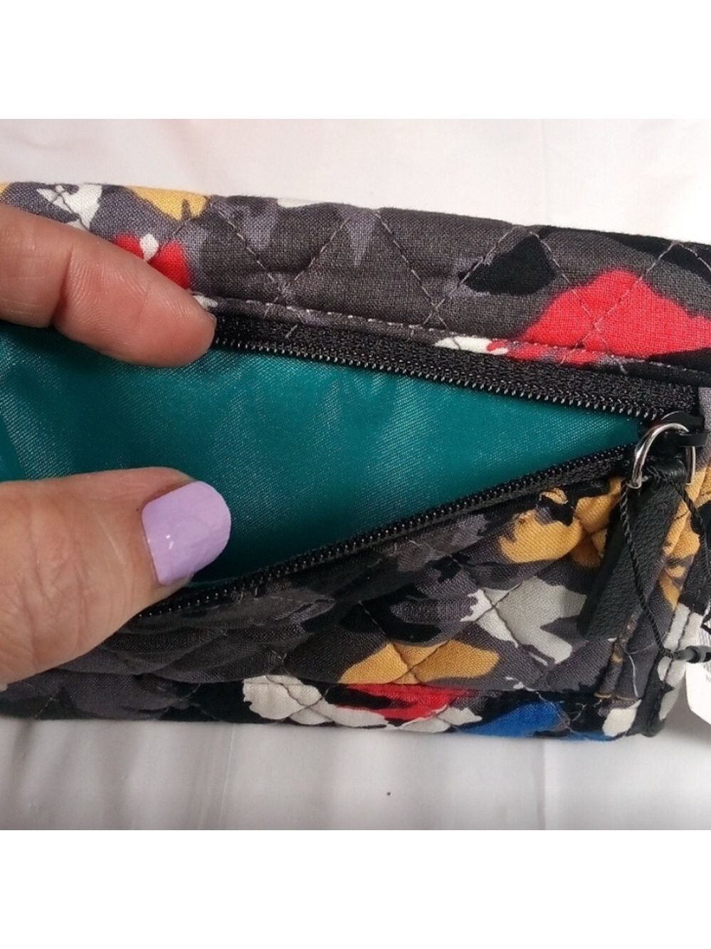 NEW NEW Vera Bradley Euro Wallet Splash Floral Quilted Cotton Wallet NWT - Picture 6 of 12